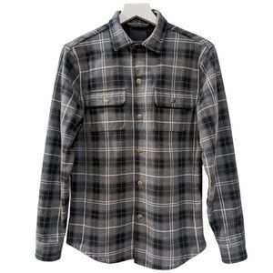 Linksoul Jacket Mens S Plaid Shacket Thick Snap Buttons Down Front Collared